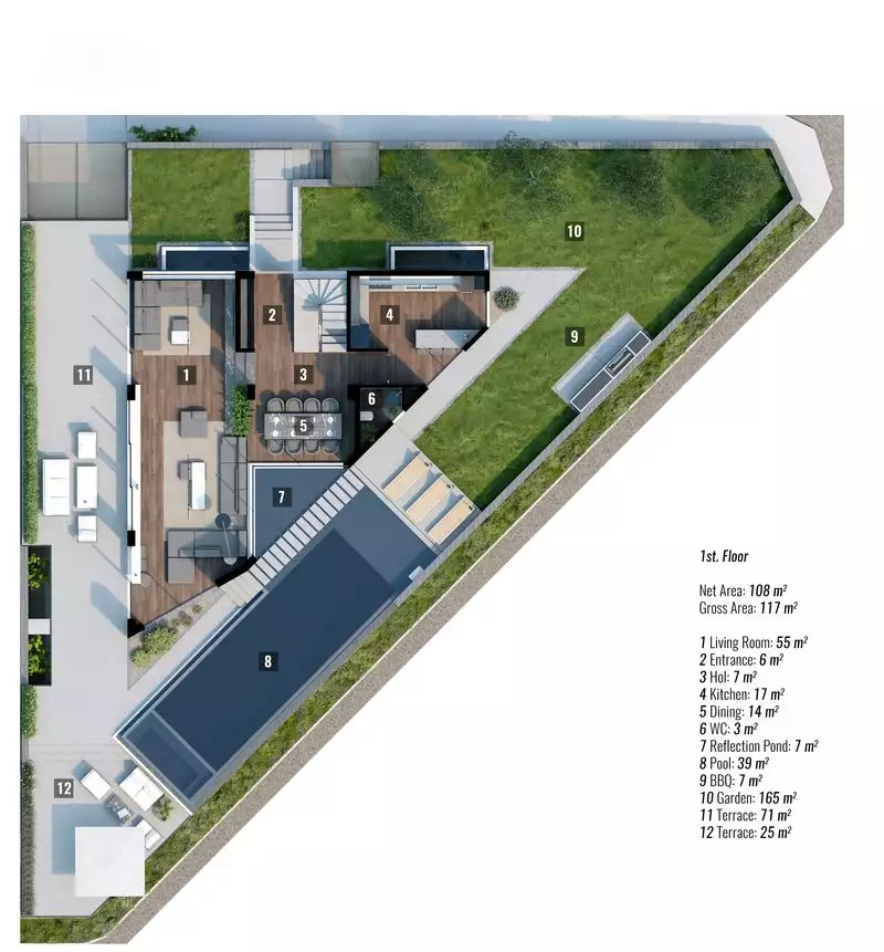 Вилла 425м² в Турции, Каргыджак. Стоимостью 1600000€ аренда фото-8
