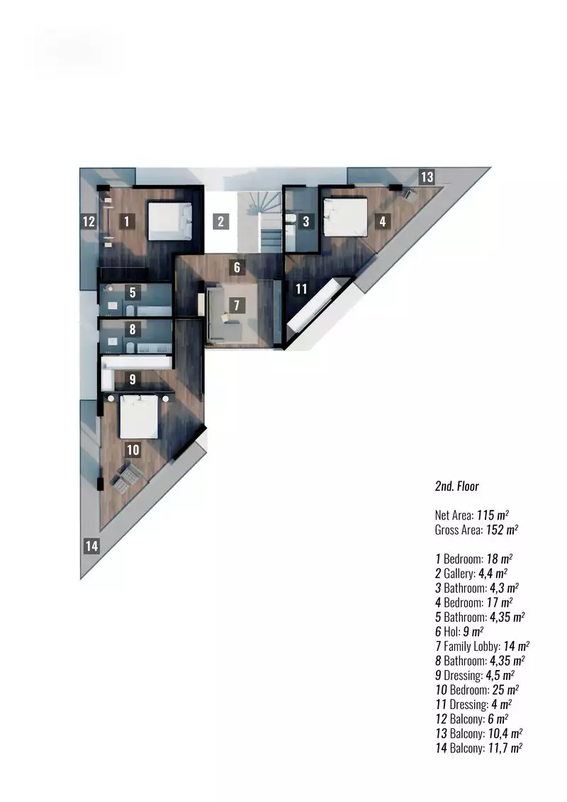 Вилла 425м² в Турции, Каргыджак. Стоимостью 1600000€ аренда фото-10