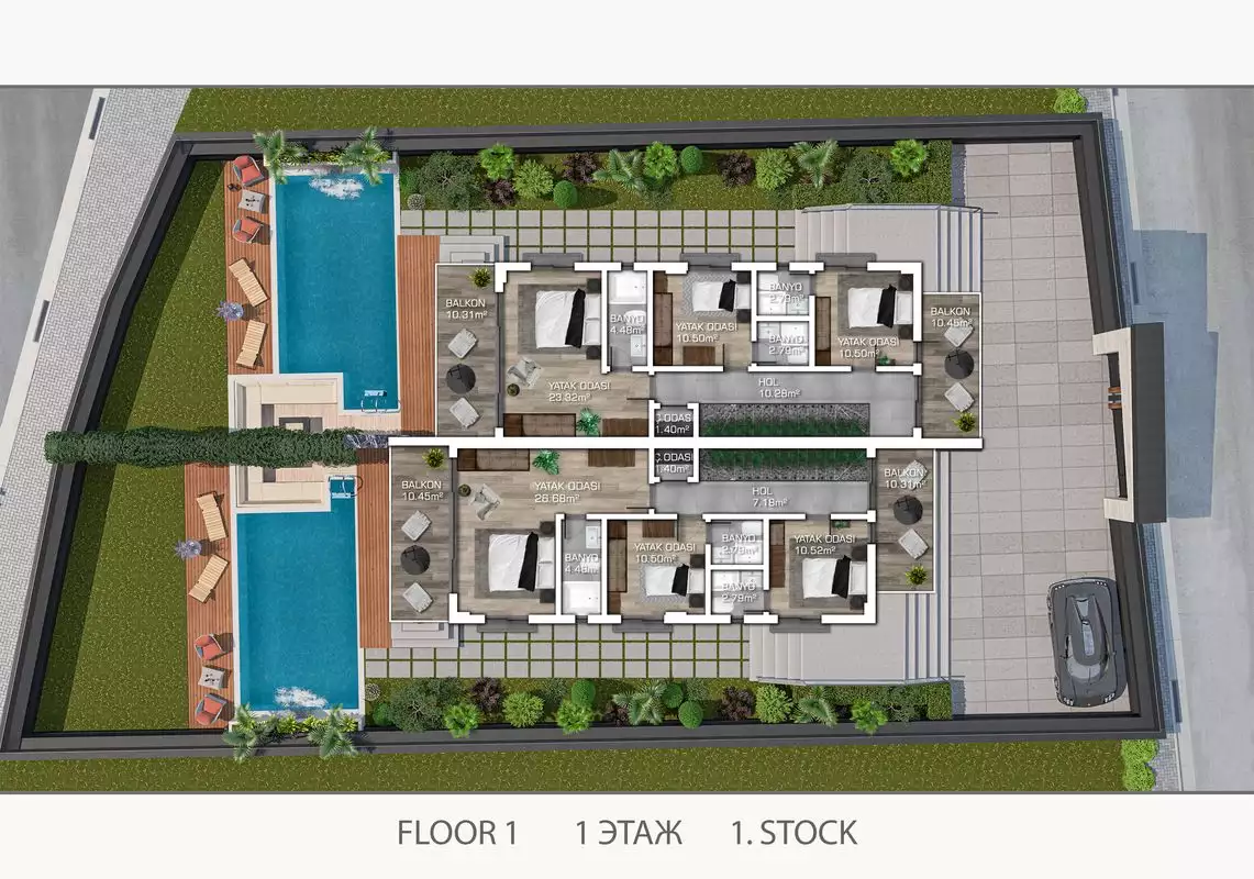 Квартира 385м² в Турции, Авсаллар. Стоимостью 399000€ аренда фото-6