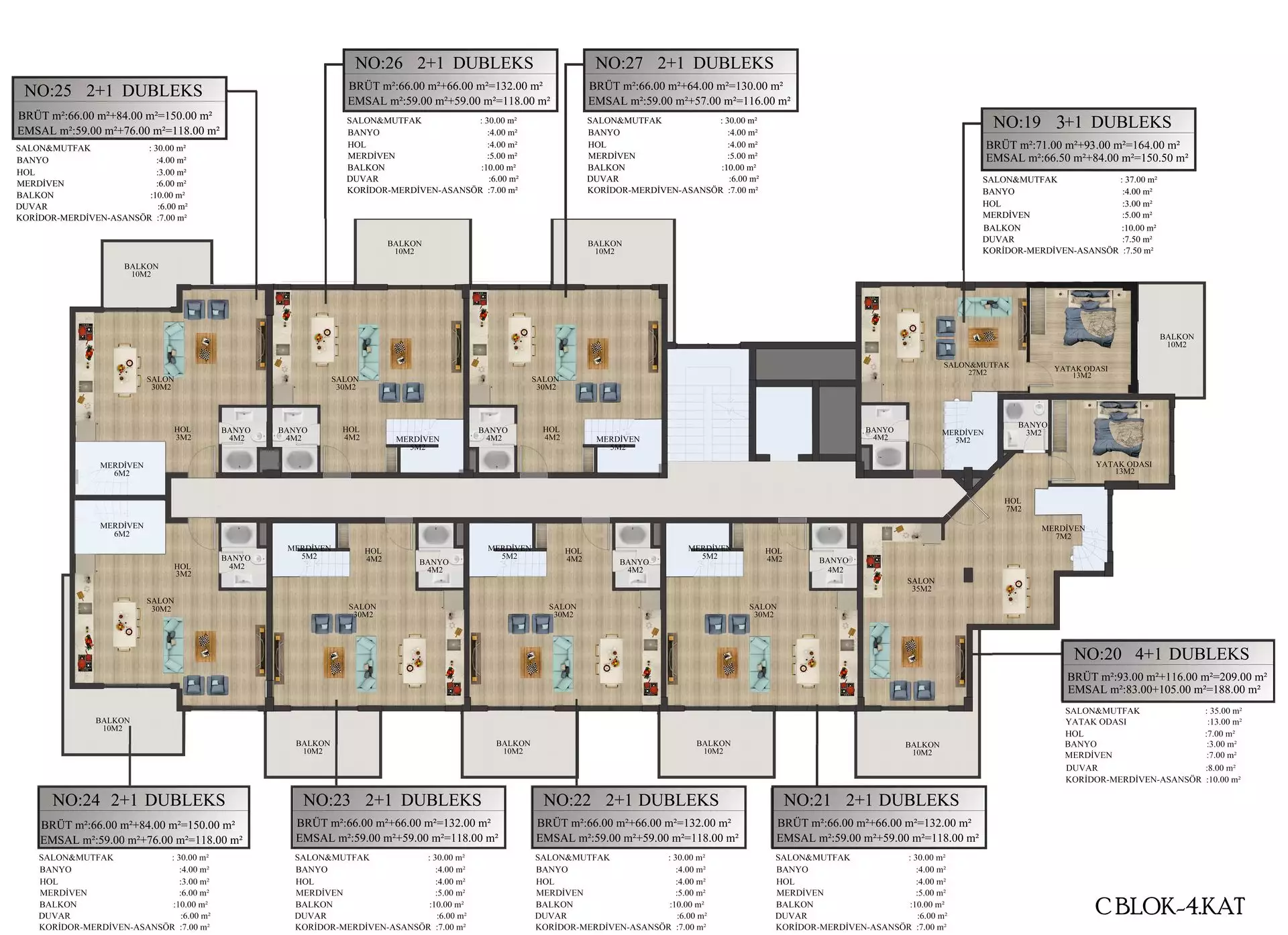 Квартира 93м² в Турции, Алания. Стоимостью 115500€ аренда фото-41