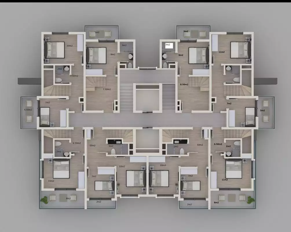 Квартира 54м² в Турции, Газипаша. Стоимостью 90000€ аренда фото-37