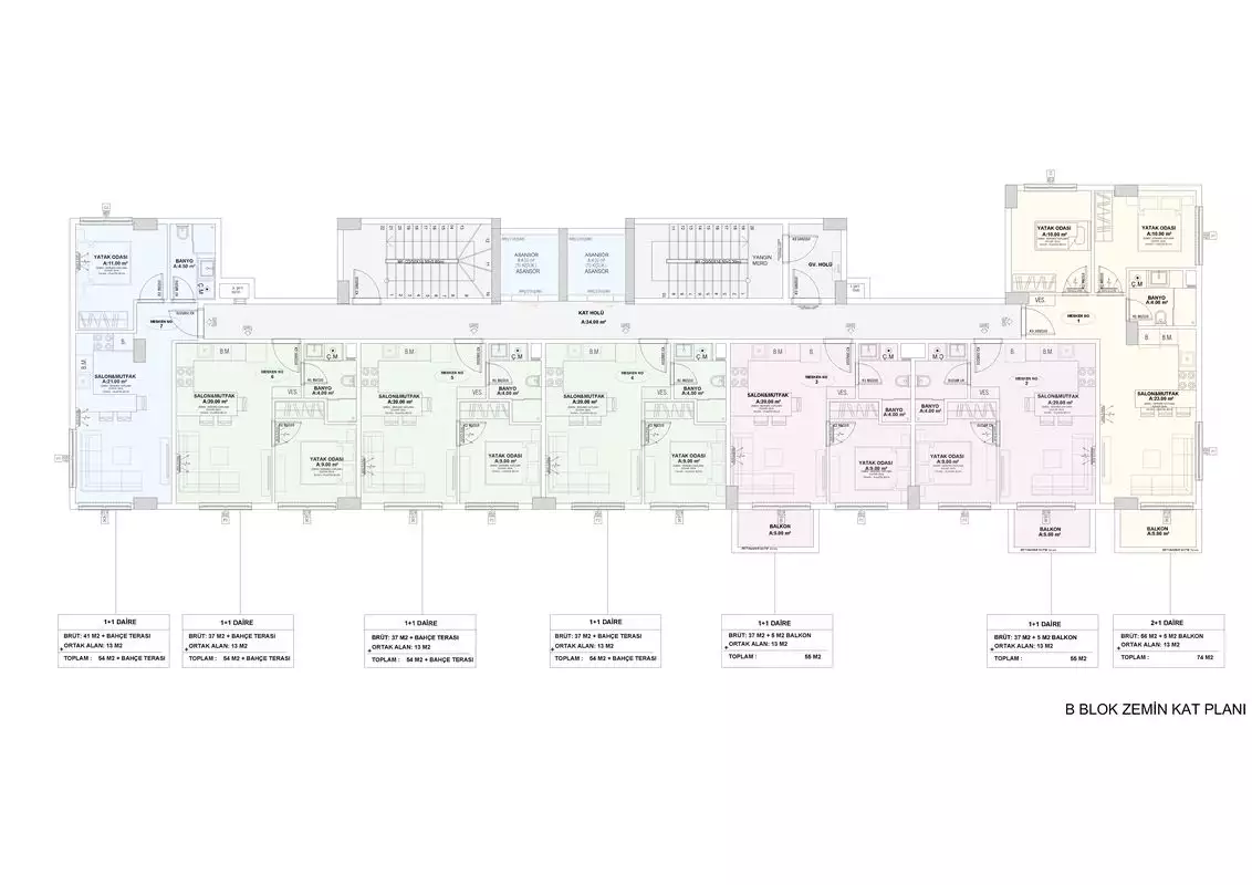 Квартира 54м² в Турции, Паяллар. Стоимостью 112000€ аренда фото-44
