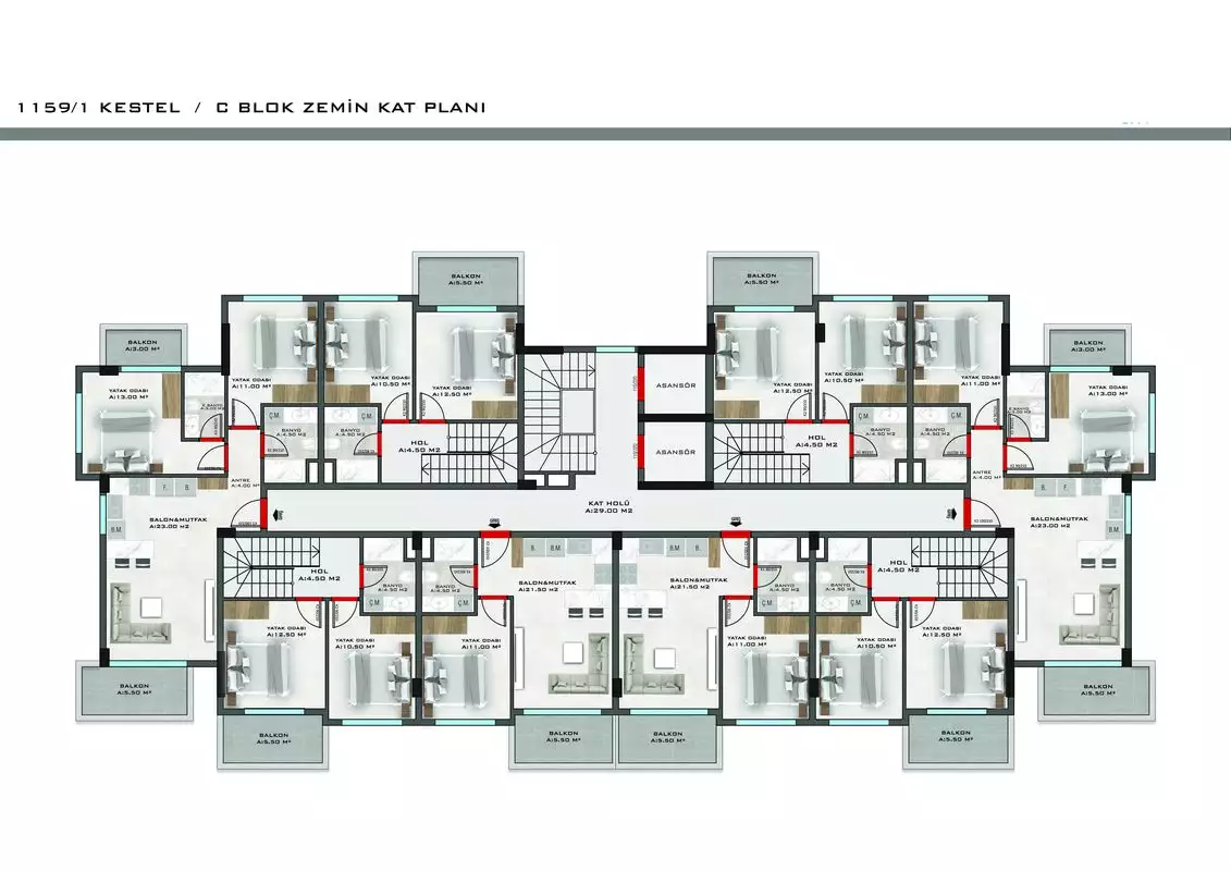 Квартира 45м² в Турции, Кестель. Стоимостью 160000€ аренда фото-27