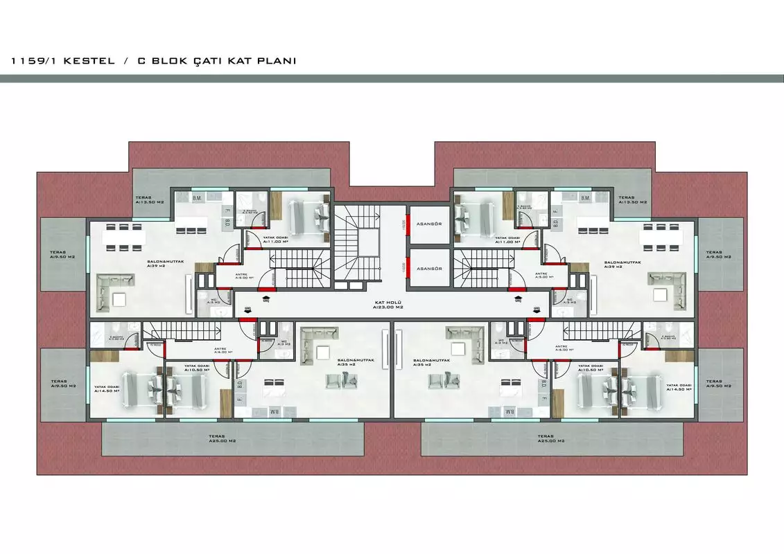 Квартира 45м² в Турции, Кестель. Стоимостью 160000€ аренда фото-29