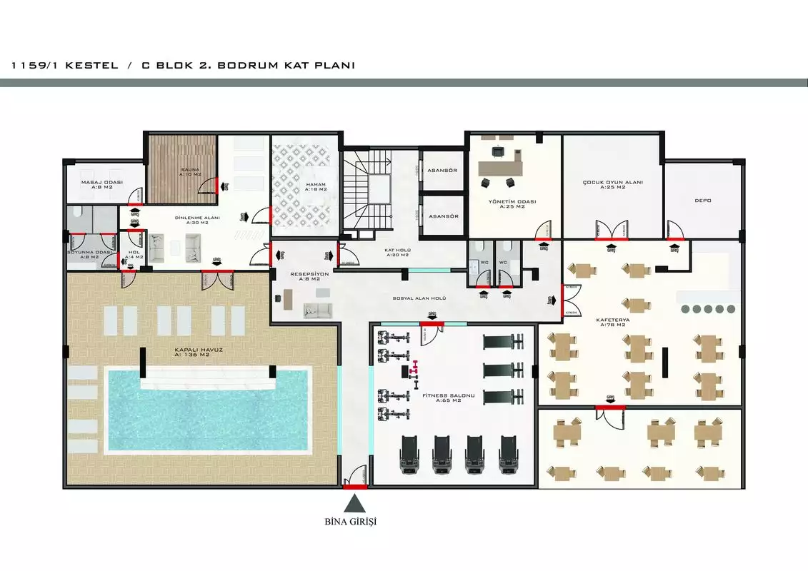 Квартира 45м² в Турции, Кестель. Стоимостью 160000€ аренда фото-31