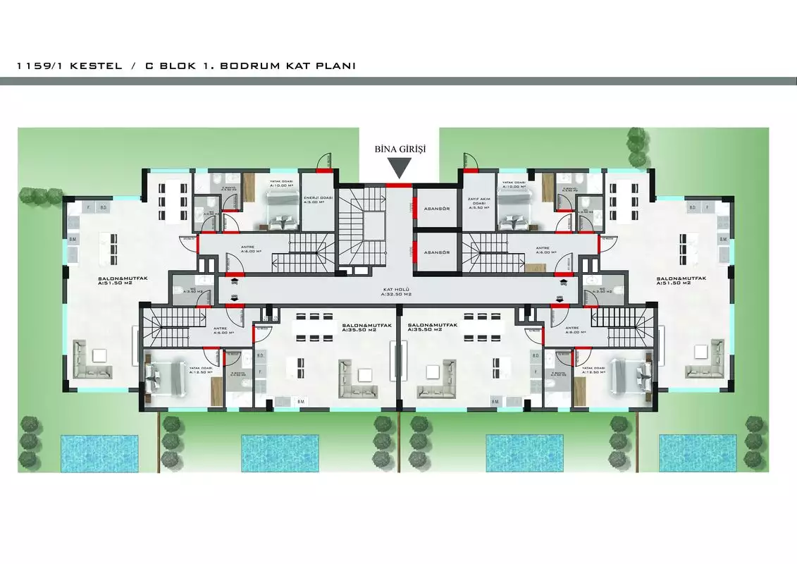 Квартира 45м² в Турции, Кестель. Стоимостью 160000€ аренда фото-32