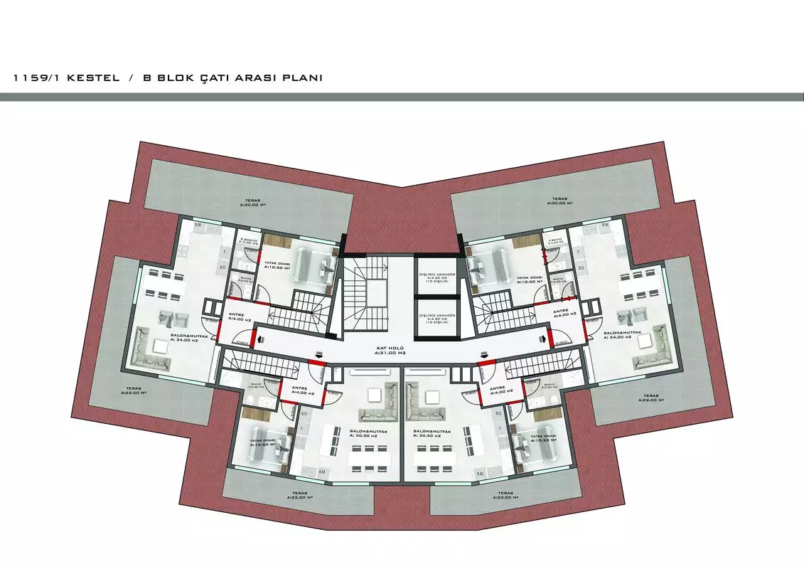 Квартира 45м² в Турции, Кестель. Стоимостью 160000€ аренда фото-34