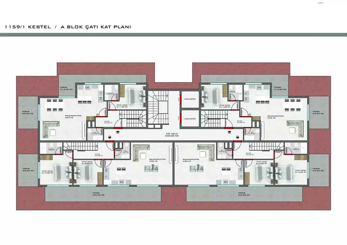 Квартира 45м² в Турции, Кестель. Стоимостью 160000€ аренда фото-39