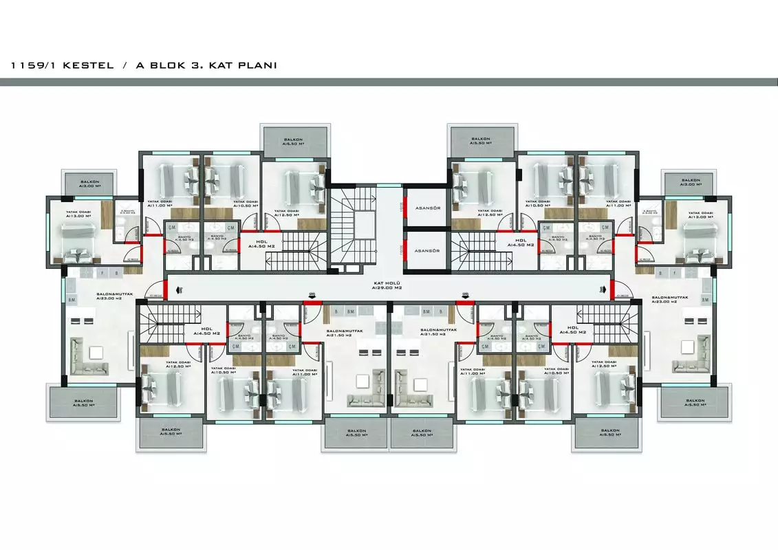 Квартира 45м² в Турции, Кестель. Стоимостью 160000€ аренда фото-40