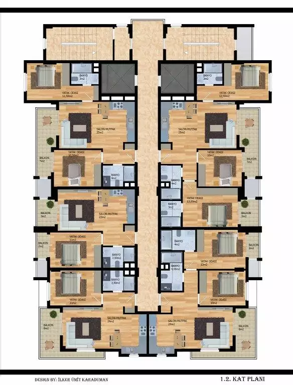 Квартира 54м² в Турции, Махмутлар. Стоимостью 140000€ аренда фото-25