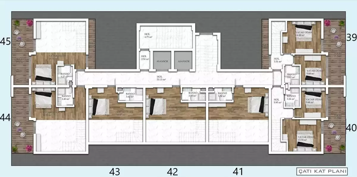 Квартира 55м² в Турции, Авсаллар. Стоимостью 119000€ аренда фото-30