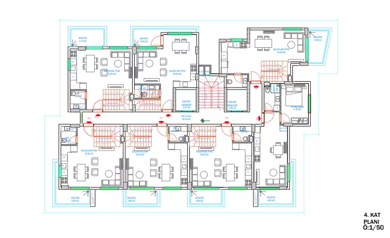 Квартира 53м² в Турции, Махмутлар. Стоимостью 132000€ аренда фото-45
