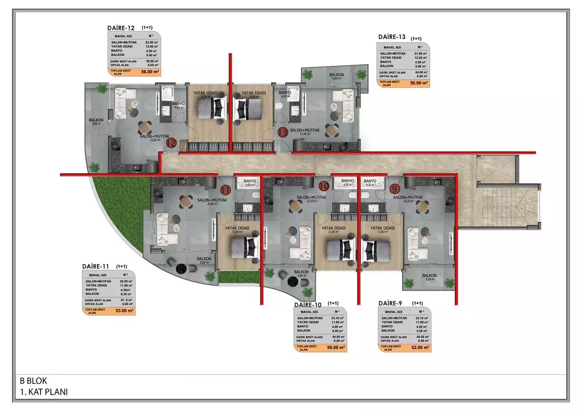 Квартира 44м² в Турции, Кестель. Стоимостью 190000€ аренда фото-36