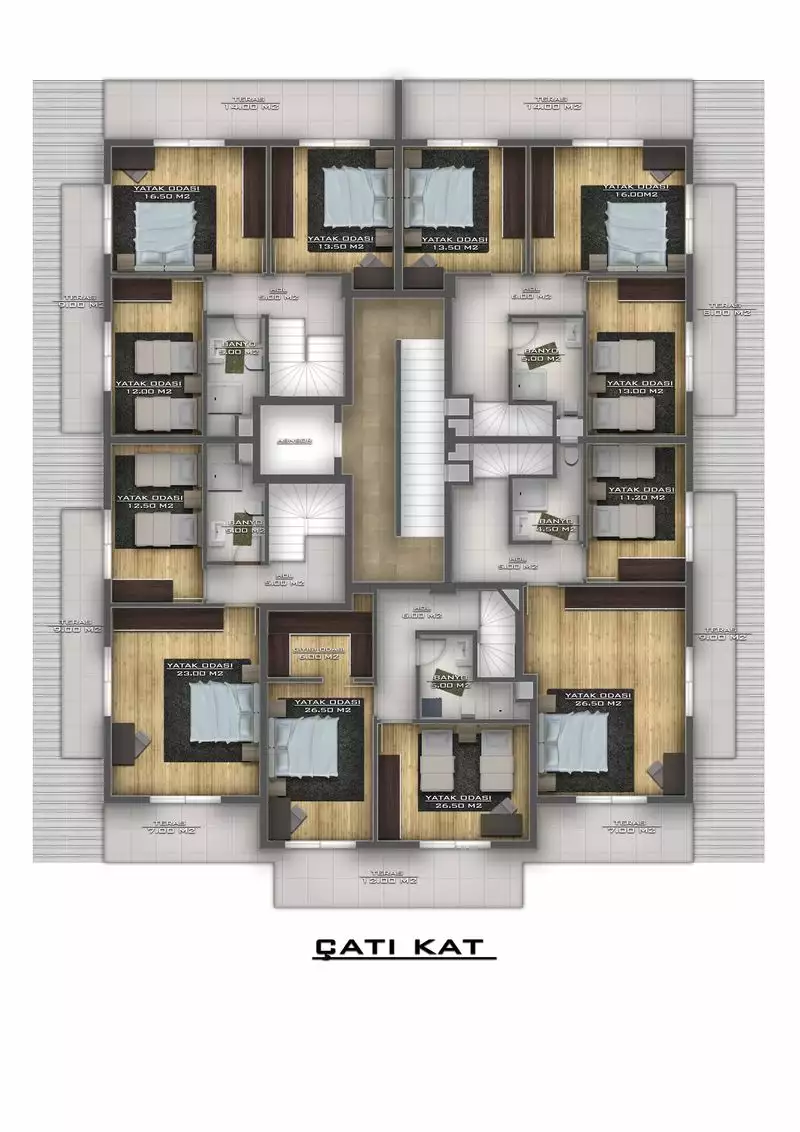 Квартира 60м² в Турции, Авсаллар. Стоимостью 120000€ аренда фото-11