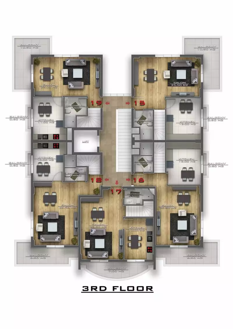 Квартира 60м² в Турции, Авсаллар. Стоимостью 120000€ аренда фото-12