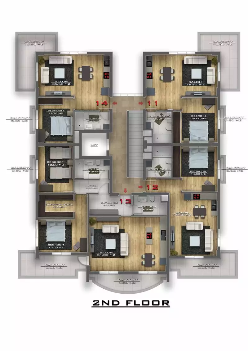 Квартира 60м² в Турции, Авсаллар. Стоимостью 120000€ аренда фото-14