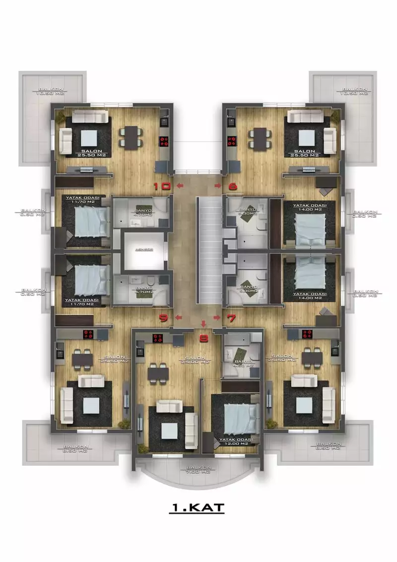 Квартира 60м² в Турции, Авсаллар. Стоимостью 120000€ аренда фото-17