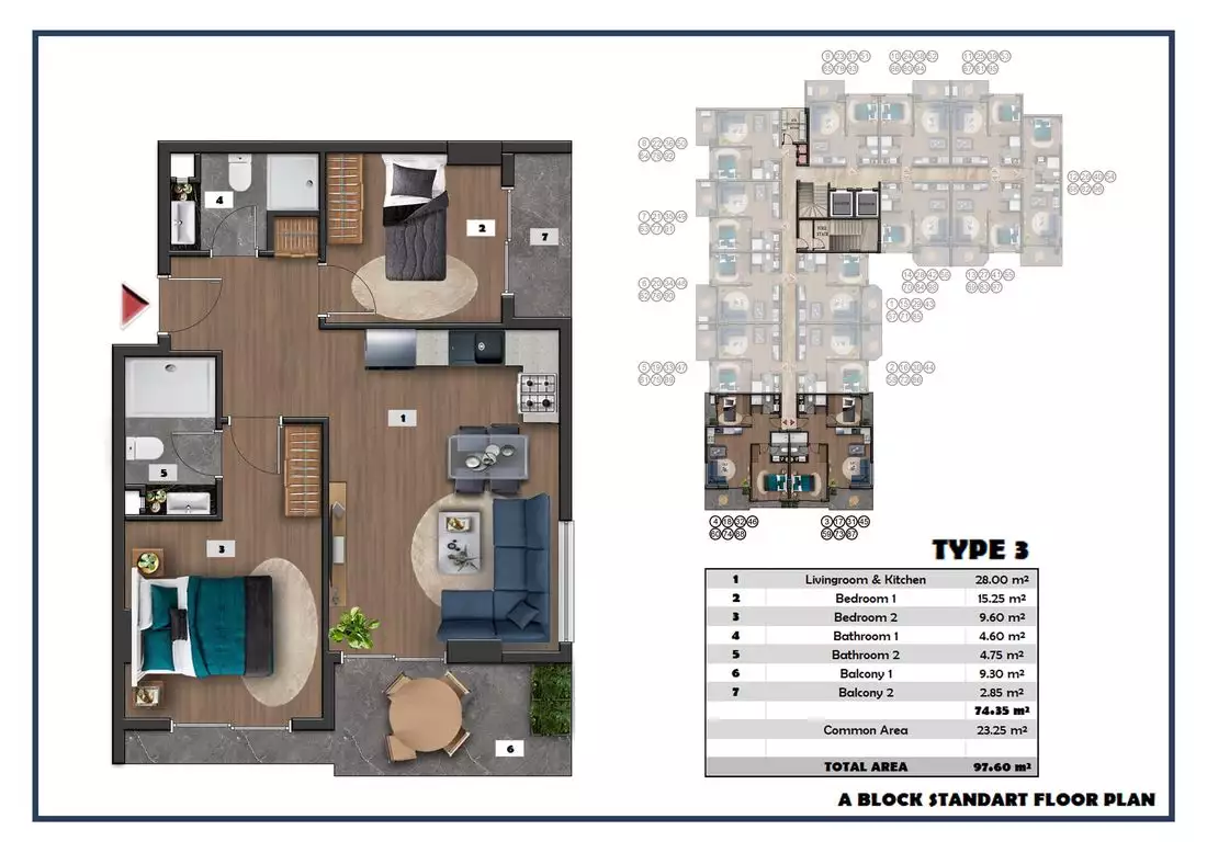 Квартира 60м² в Турции, Паяллар. Стоимостью 110000€ аренда фото-50