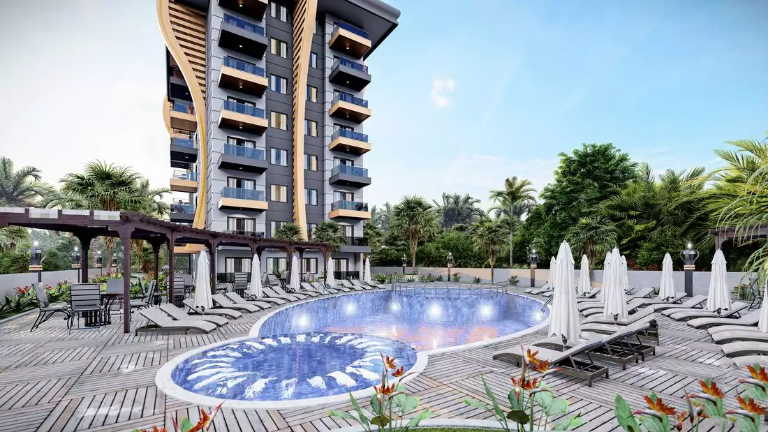 Квартира 46м² в Турции, Газипаша. Стоимостью 118100€ аренда фото-1