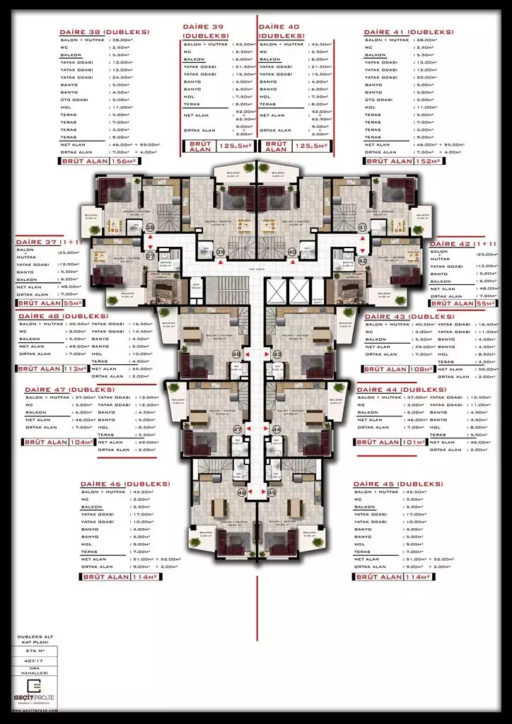 Квартира 54м² в Турции, Алания. Стоимостью 130000€ аренда фото-17