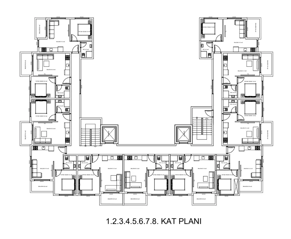 Квартира 43м² в Турции, Газипаша. Стоимостью 114000€ аренда фото-11