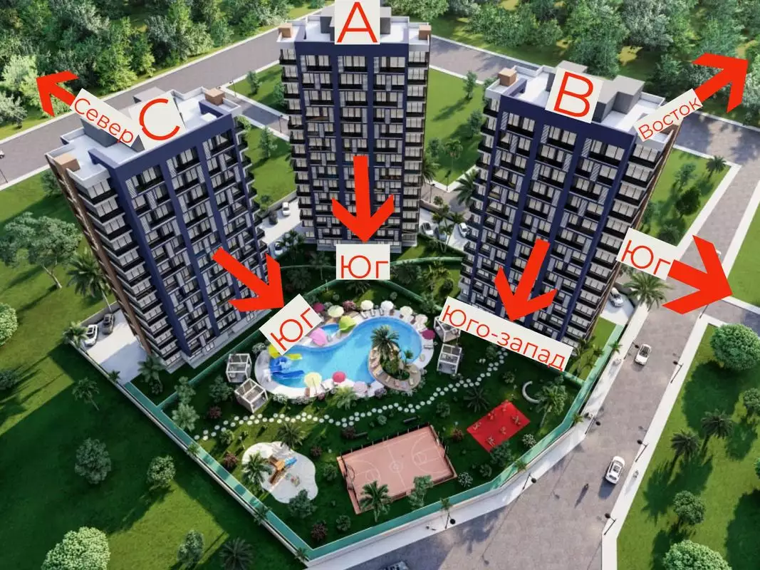 Квартира 56м² в Турции, Мерсин. Стоимостью 68000€ аренда фото-5