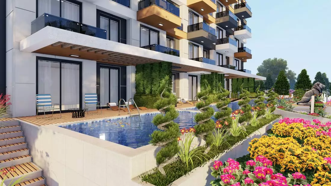 Квартира 48м² в Турции, Газипаша. Стоимостью 136000€ аренда фото-14