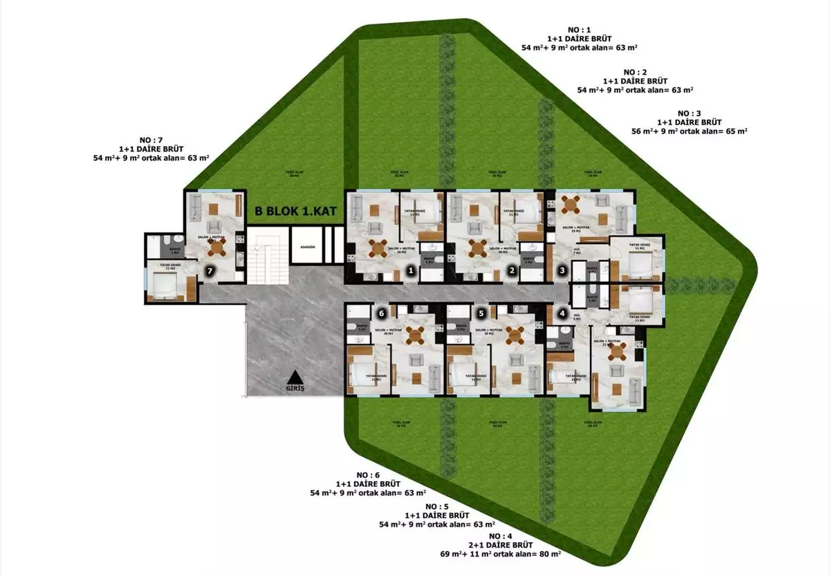 Квартира 126м² в Турции, Авсаллар. Стоимостью 150000€ аренда фото-9