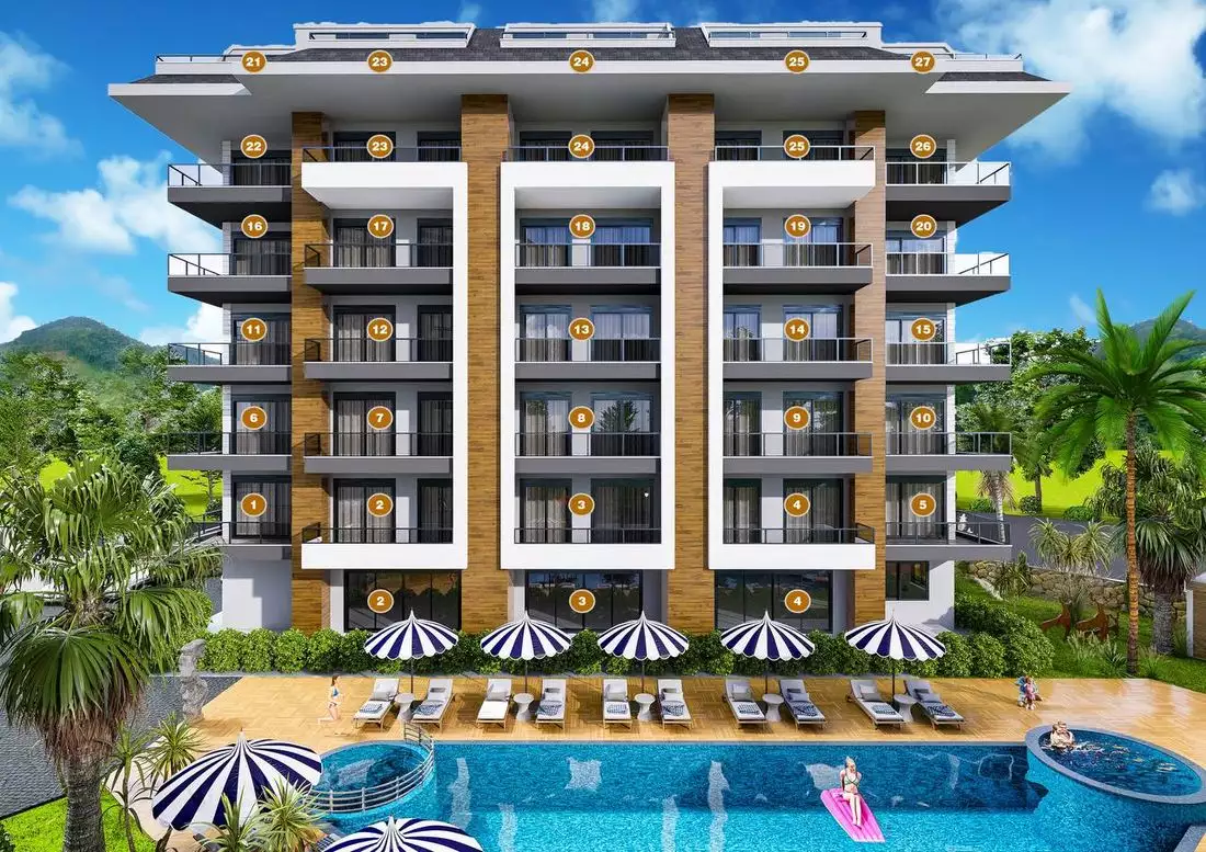 Квартира 62м² в Турции, Тосмур. Стоимостью 95000€ аренда фото-2