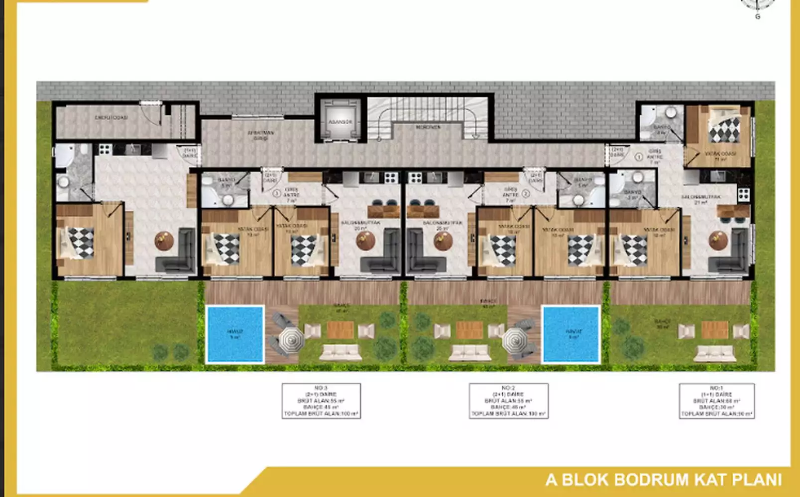 Квартира 44м² в Турции, Паяллар. Стоимостью 119000€ аренда фото-21