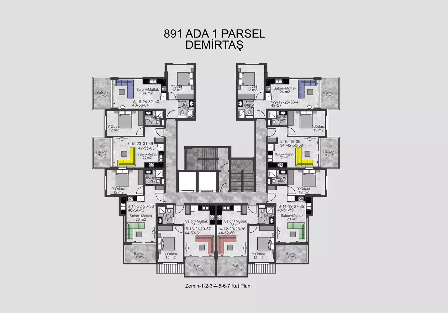 Квартира 53м² в Турции, Демирташ. Стоимостью 95000€ аренда фото-45