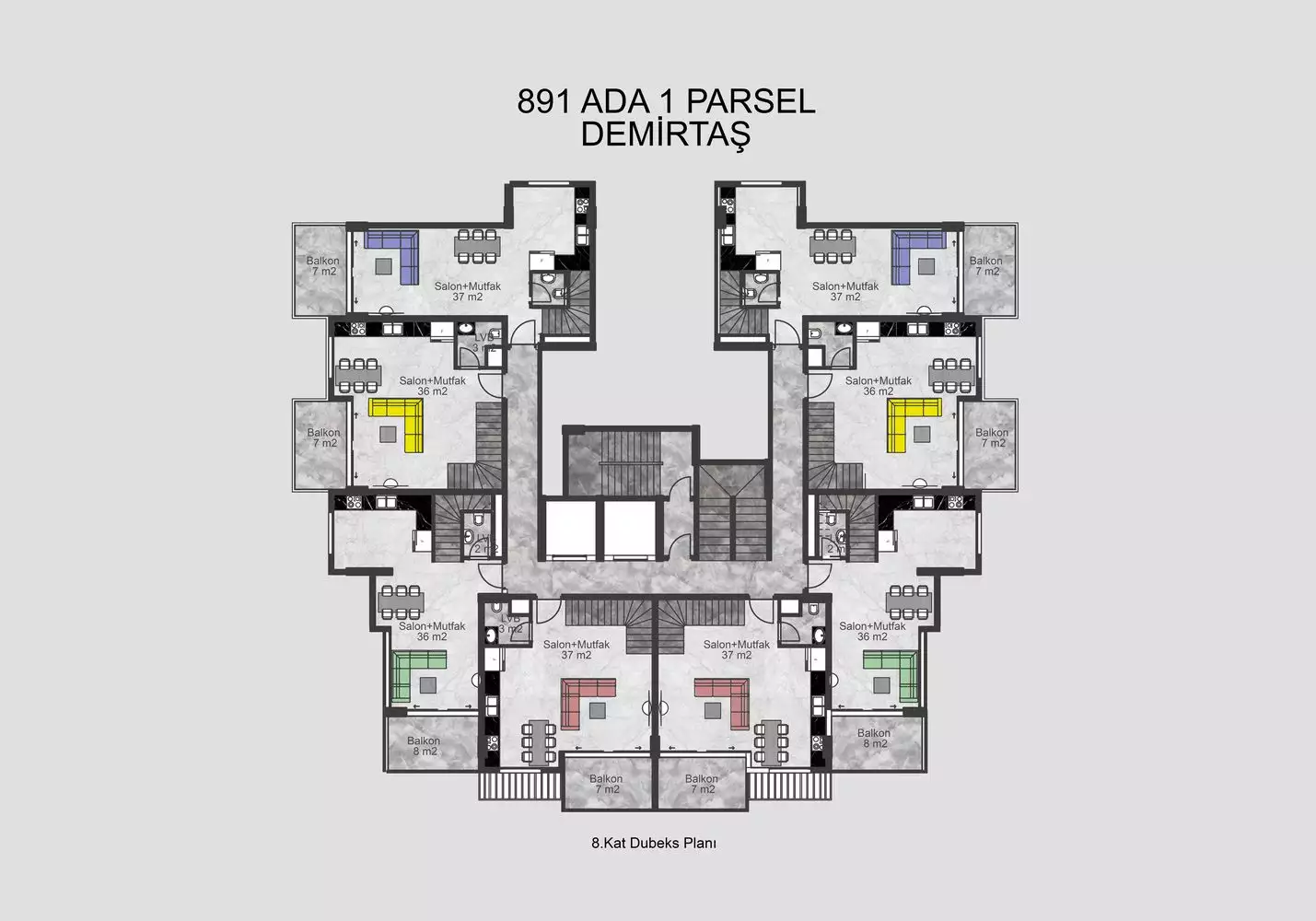 Квартира 53м² в Турции, Демирташ. Стоимостью 95000€ аренда фото-46