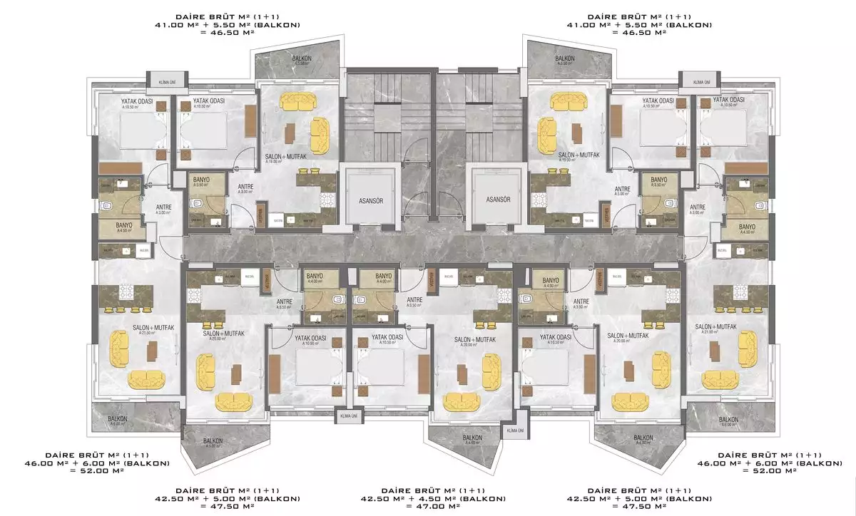 Квартира 50м² в Турции, Махмутлар. Стоимостью 138000€ аренда фото-13