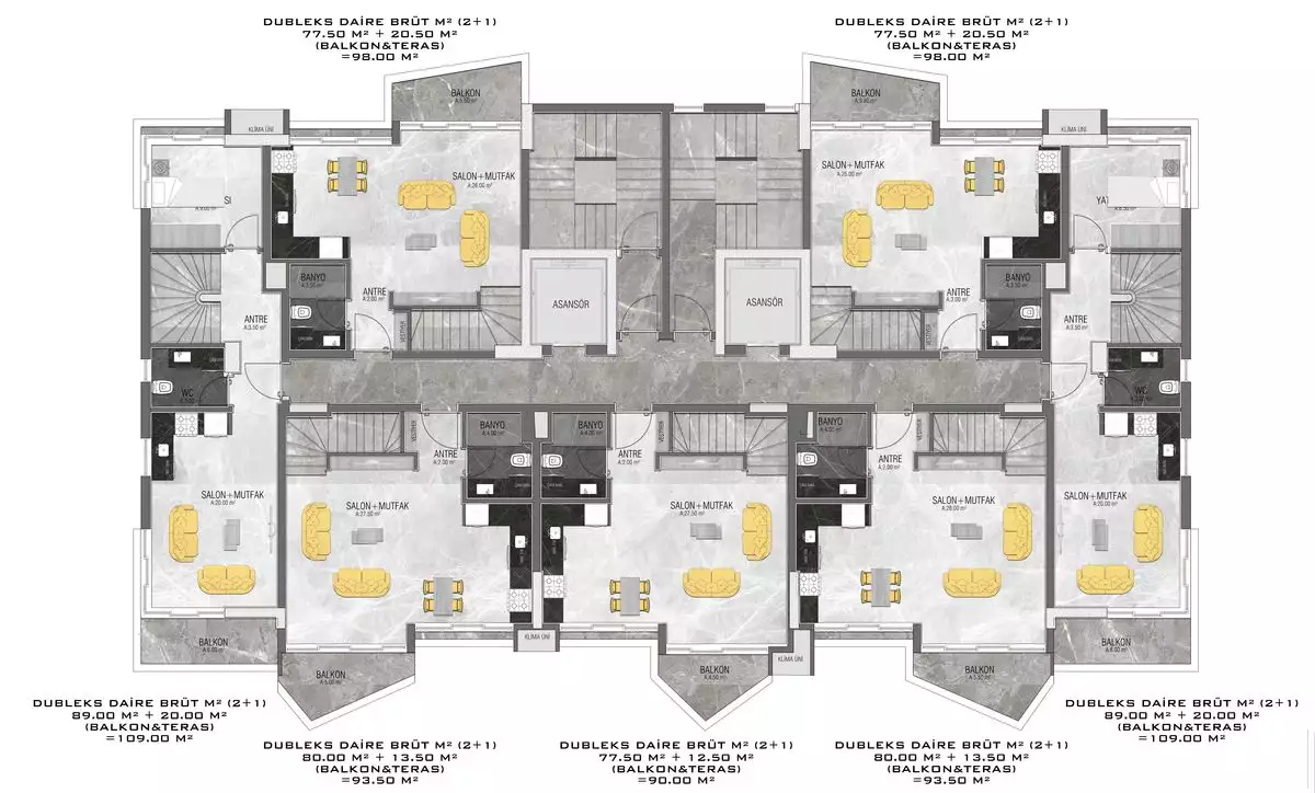 Квартира 50м² в Турции, Махмутлар. Стоимостью 138000€ аренда фото-14