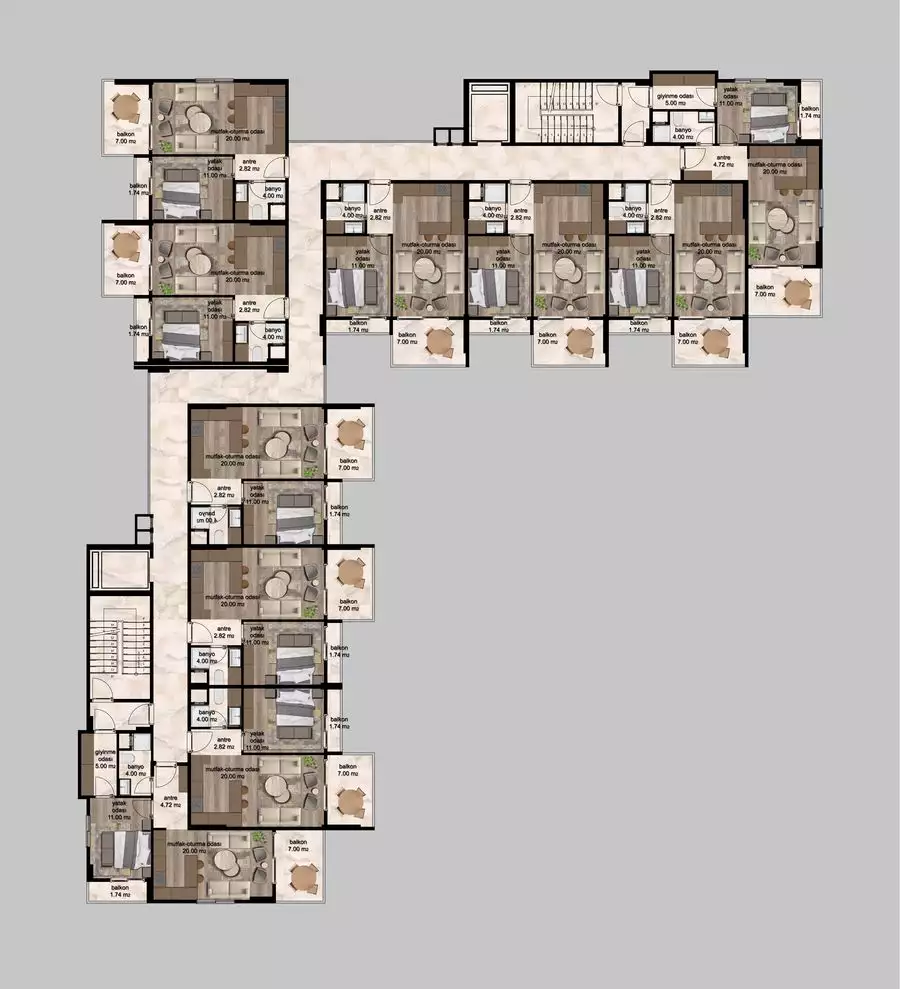 Квартира 69м² в Турции, Мерсин. Стоимостью 57000€ аренда фото-19