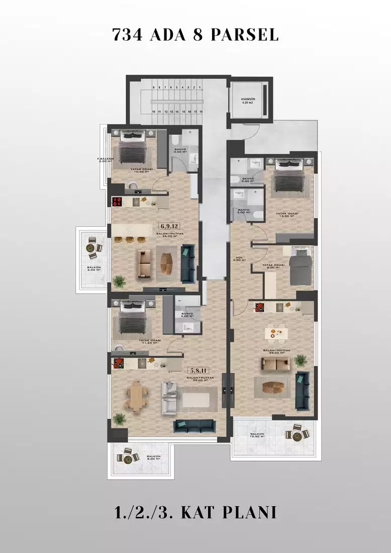 Квартира 48м² в Турции, Каргыджак. Стоимостью 210000€ аренда фото-5