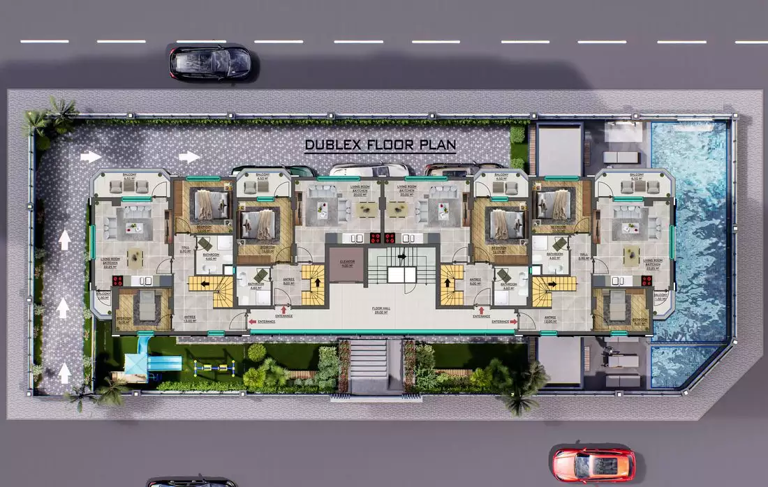 Квартира 65м² в Турции, Махмутлар. Стоимостью 127000€ аренда фото-9