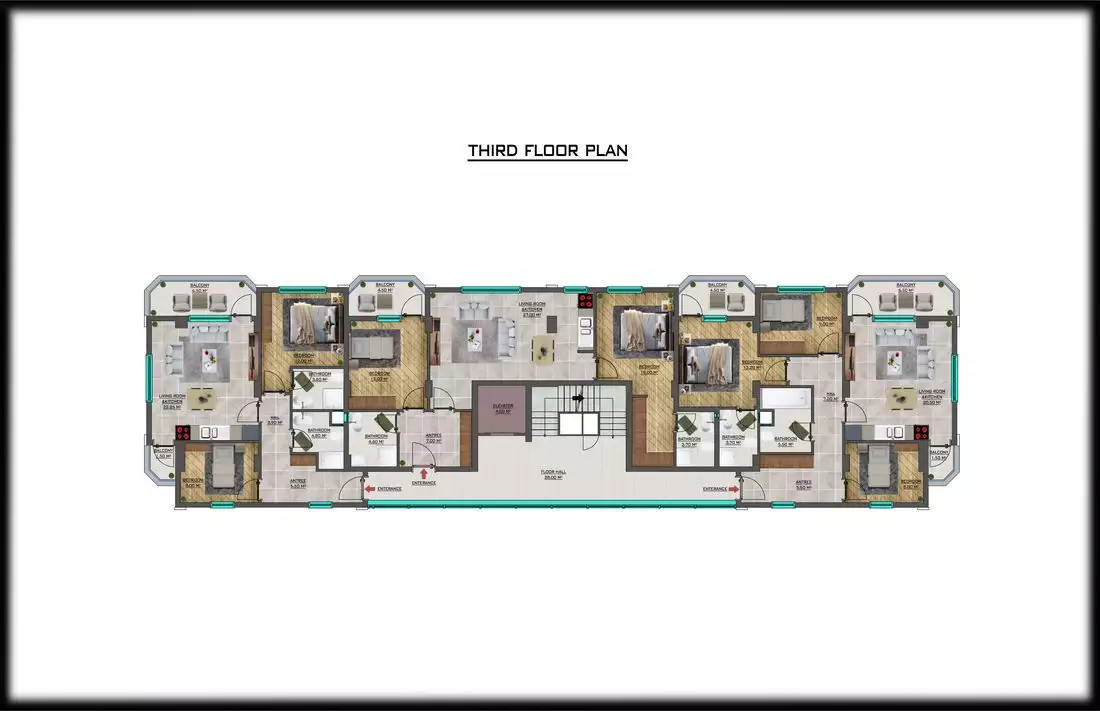 Квартира 65м² в Турции, Махмутлар. Стоимостью 127000€ аренда фото-12