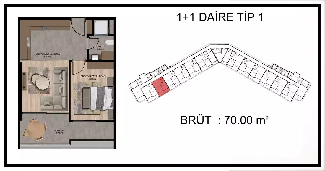 Квартира 70м² в Турции, Мерсин. Стоимостью 75000€ аренда фото-25