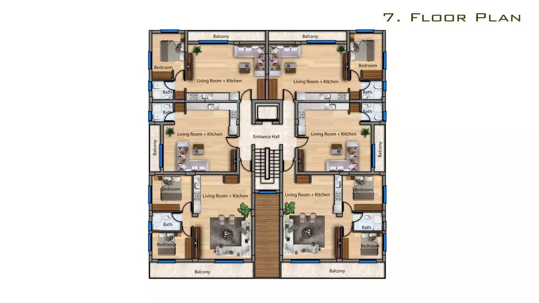 Квартира 55м² в Кипре, Искеле. Стоимостью 192308€ аренда фото-10