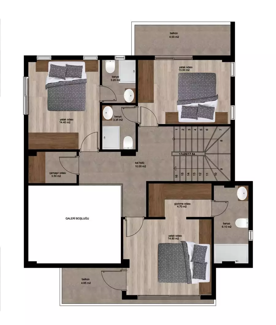Вилла 213м² в Турции, Мерсин. Стоимостью 595000€ аренда фото-20