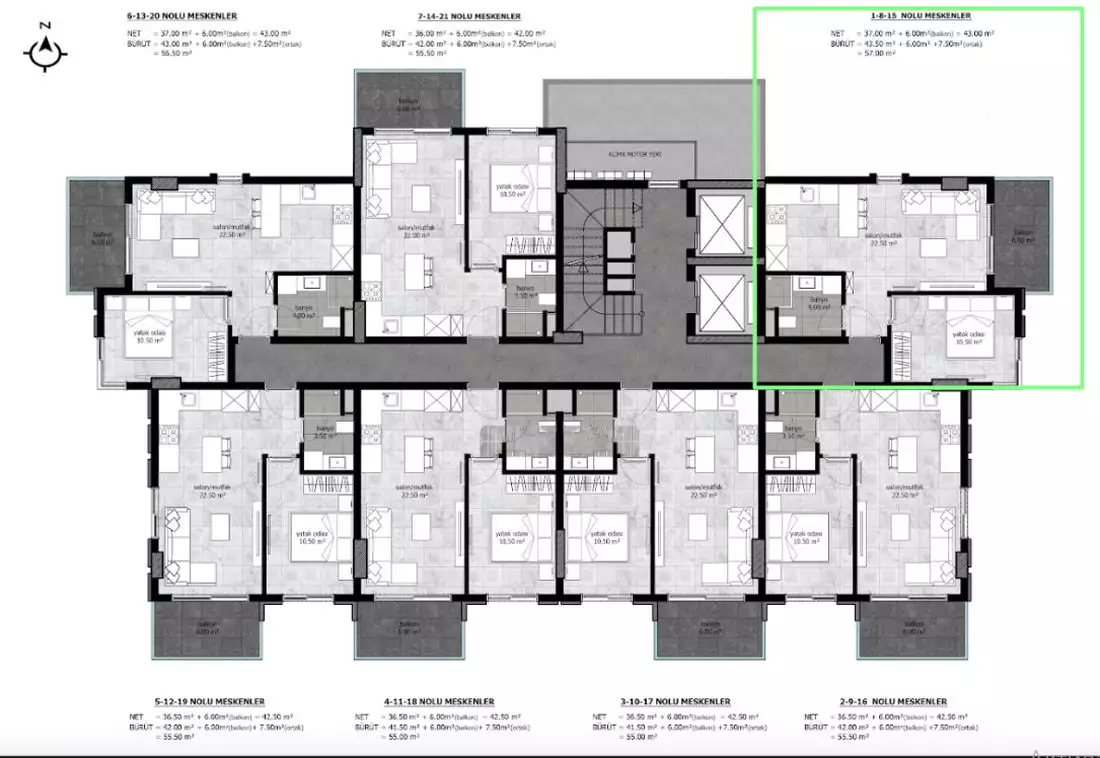 Квартира 57м² в Турции, Демирташ. Стоимостью 123000€ аренда фото-10