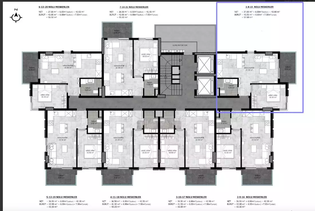 Квартира 57м² в Турции, Демирташ. Стоимостью 104500€ аренда фото-10