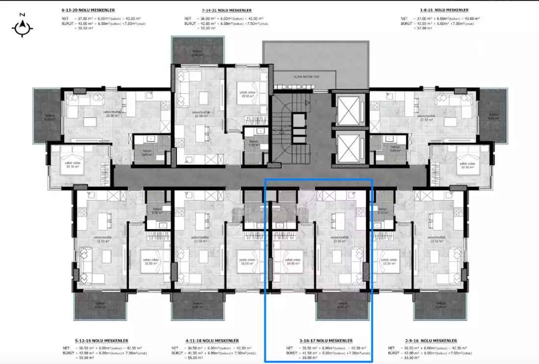 Квартира 55м² в Турции, Демирташ. Стоимостью 114000€ аренда фото-10