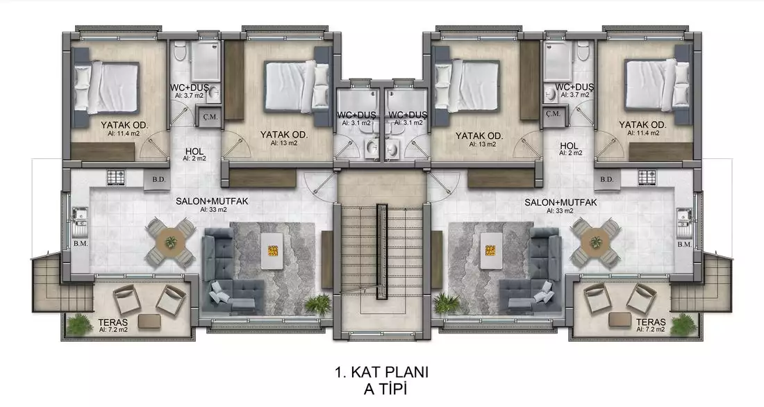 Квартира 85м² в Кипре, Кирения. Стоимостью 198135€ аренда фото-13