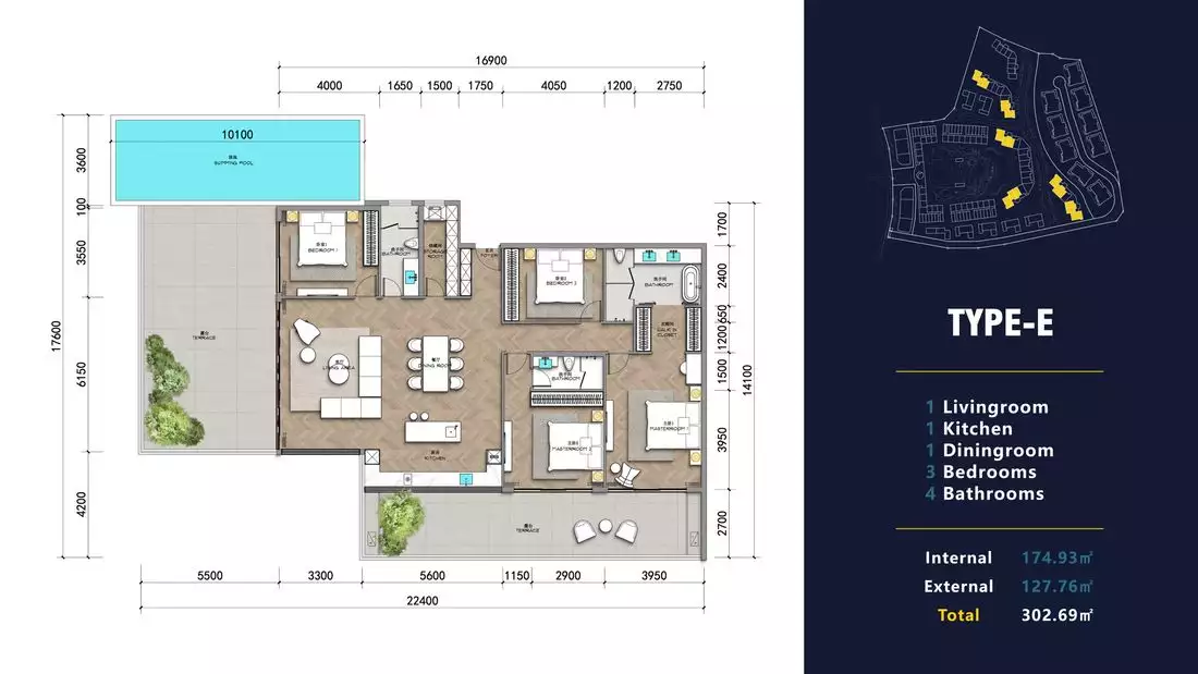 Квартира 37м² в Таиланде, Пхукет. Стоимостью 108226€ аренда фото-22