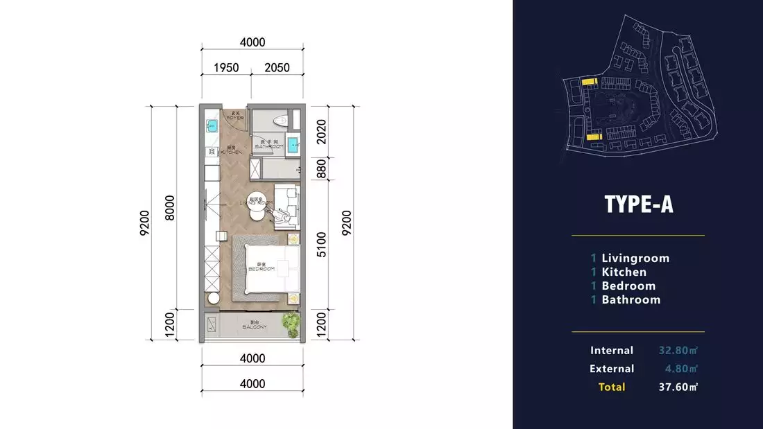Квартира 37м² в Таиланде, Пхукет. Стоимостью 108226€ аренда фото-27
