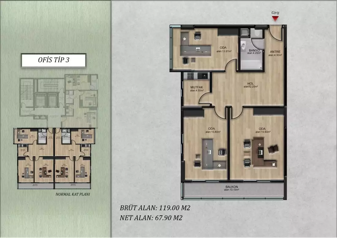 Квартира 350м² в Турции, Мерсин. Стоимостью 182000€ аренда фото-15