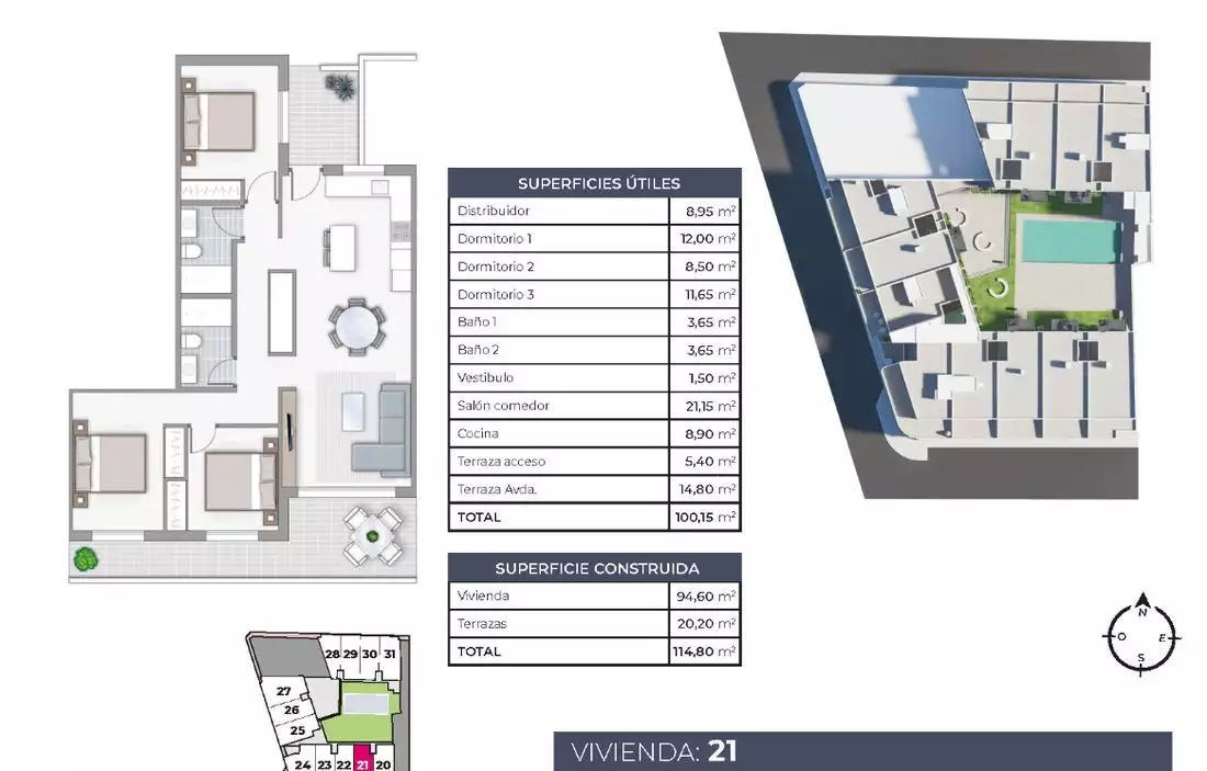 Квартира 114м² в Испании, Торревьеха. Стоимостью 265000€ аренда фото-13