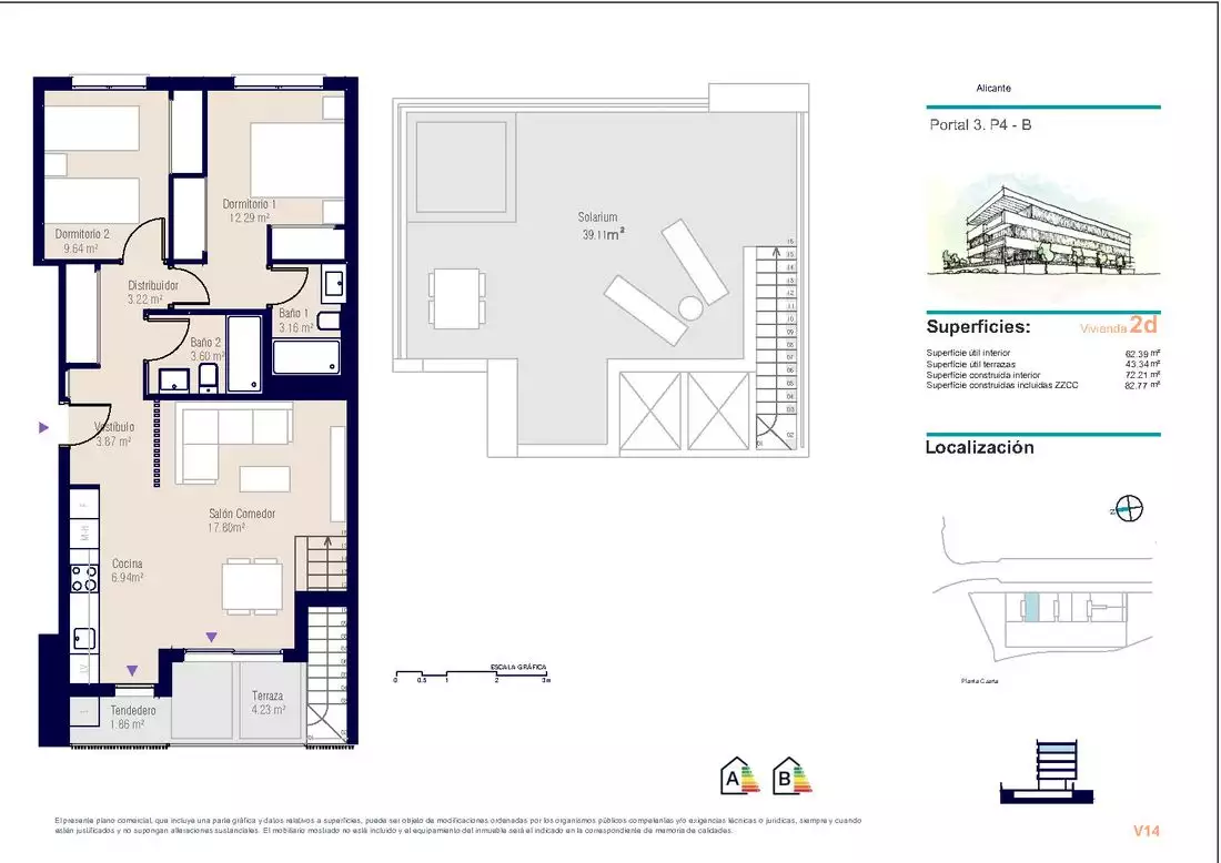 Квартира 72м² в Испании, Аликанте. Стоимостью 313200€ аренда фото-18
